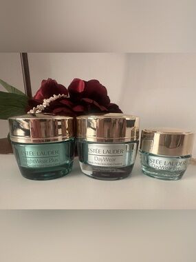 ESTEE LAUDER 3 pc Set ~ DayWear Creme, NightWear Plus  Cream, DayWear Eye Crème